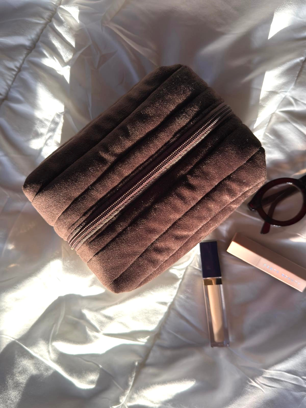 COCOA BROWN FLUFFY BAG